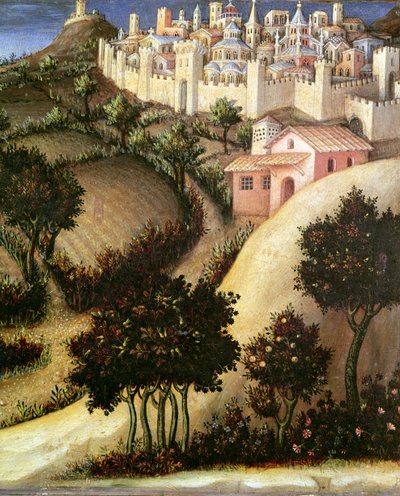 Anbetung der Könige Altarbild, Detail des zentralen Predella-Panels von Ägypten, 1423 von Gentile da Fabriano